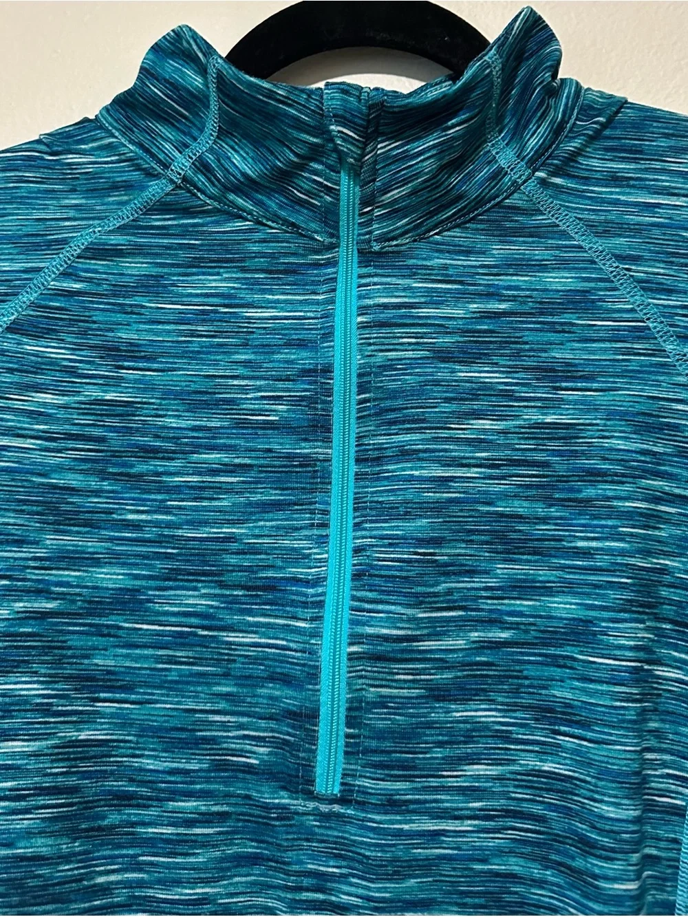 Women’s 2X Xersion multi stripped active wear top w/half zipper.  P2P 26.25” - Picture 2 of 6